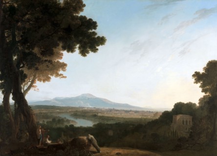 Rome from the Villa Madama A View of Rome from the Villa Madama" Signed and dated, lower center: