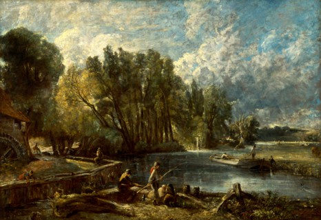 Stratford Mill "The Young Waltonians" Stratford Mill on the River Stour Signed, lower right: "John
