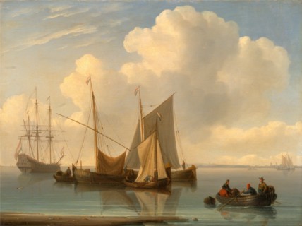 Dutch Sailing Vessels Signed and dated in black paint, lower left: "W. Anderson. 1814.", William