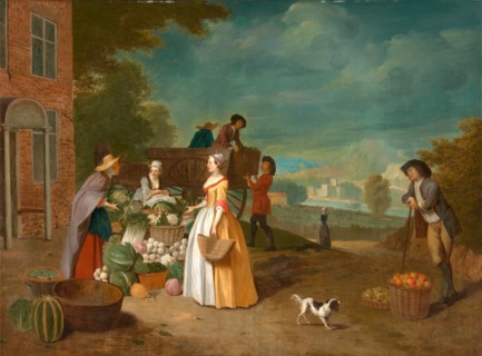 The Vegetable Seller, Pieter Angillis, 1685-1734, Flemish