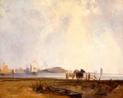 Landscape near Quilleboeuf, France Near Quilleboeuf, c.1824-25 Near Quilleboeuf, Richard Parkes
