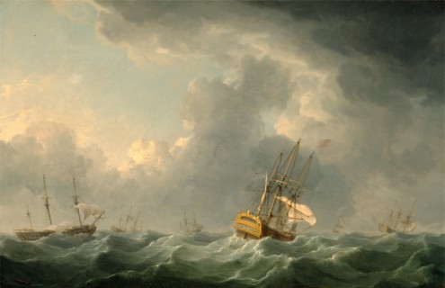 English Ships Running before a Gale, Charles Brooking, 1723-1759, British