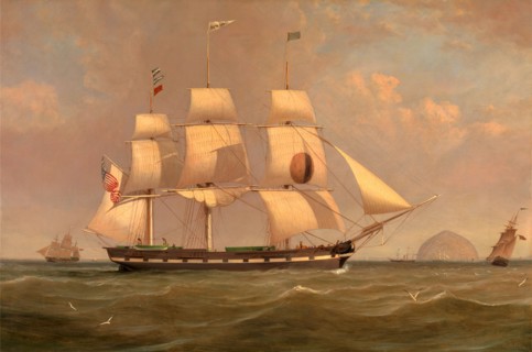 The Black Ball Line Packet Ship 'New York' off Ailsa Craig Signed and dated, lower right: "W. Clark
