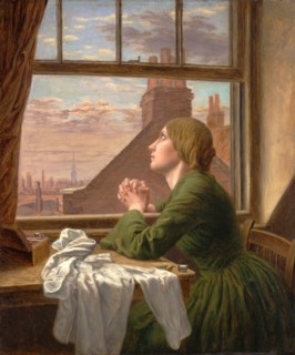 For Only One Short Hour The Song of the Shirt Signed and dated, lower left: "1854 | Anna Blunden",
