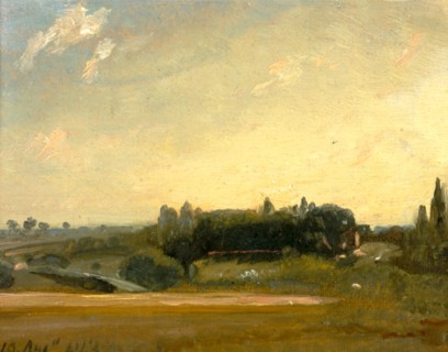 View Towards the Rectory, East Bergholt View at East Bergholt Dated, lower left: "19 Aug" 1813",