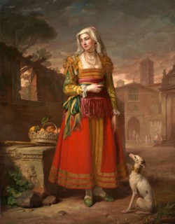 A Whole Length of a Lady of Petrella, in the Kingdom of Naples, George James, active from 1755-died
