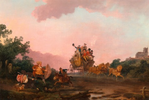 Revellers on a Coach, Philippe-Jacques de Loutherbourg, 1740-1812, French