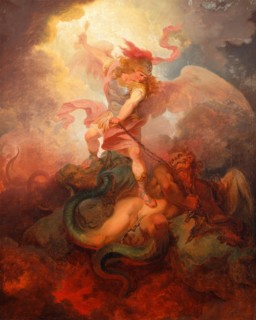 The Angel Binding Satan, Philippe-Jacques de Loutherbourg, 1740-1812, French
