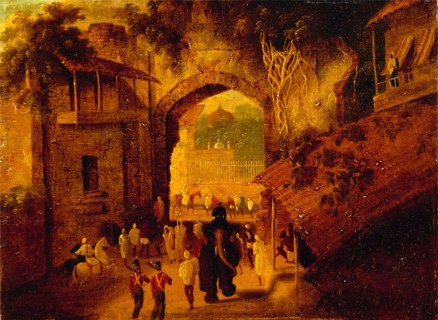 East Gateway, Patna View of the East Gateway of the City of Patna, signed and dated 1825, Sir
