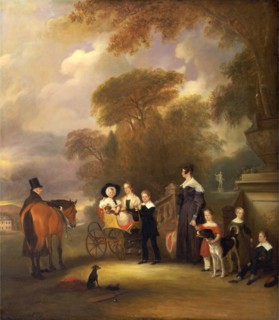 The Rev. and Mrs. Henry Palmer with their six younger children at Withcote Hall, Near Oakham,