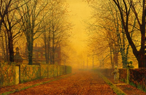Evening Glow Signed on back: "P.L.R.", John Atkinson Grimshaw, 1836-1893, British