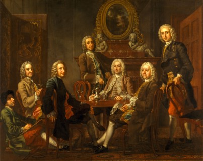 Portrait of a Group of Gentleman, with the Artist Conversation Piece with a Portrait of the Artist