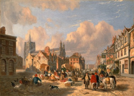 The Haymarket, Norwich Signed and dated, lower left: "D. H. 1825", David Hodgson, 1798-1864,