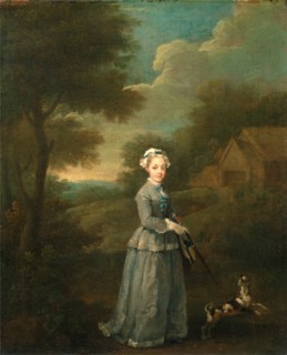 Miss Wood Miss Wood with her Dog, William Hogarth, 1697-1764, British