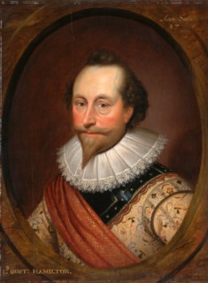 Sir Alexander Temple Inscribed in ocher paint, upper right: "Actatis Suac, 37"; in ocher paint,