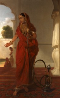 Dancing Girl An Indian Dancing Girl with a Hookah signed and dated 1772, Tilly Kettle, 1735-1786,