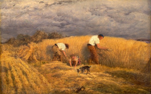 A Finished Study for 'Reaping' Signed and dated, lower right: "J Linnell / 58", John Linnell,