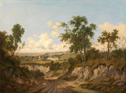 Penshurst Place, Kent Signed in black paint, lower left: "Pat Nasymth", Patrick Nasmyth, 1787-1831,