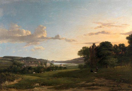 A View of Cessford and the Village of Caverton, Roxboroughshire in the Distance Signed and dated in