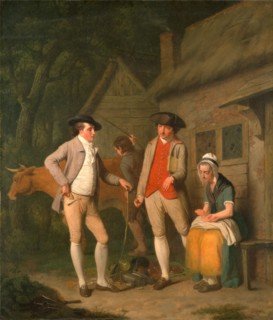 Widow Costard's cow and goods, distrained for taxes, are redeemed by the generosity of Johnny