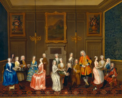 Tea Party at Lord Harrington's House, St. James's, Charles Philips, 1708-1747, British