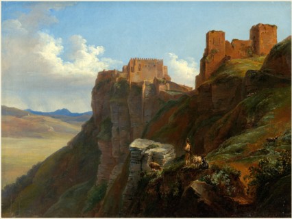 Louise-Joséphine Sarazin de Belmont, French (1790-1870), View of the Castello di San Giuliano, near