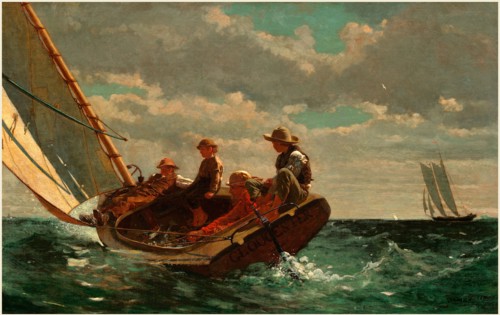 Winslow Homer, American (1836-1910), Breezing Up (A Fair Wind), 1873-1876, oil on canvas