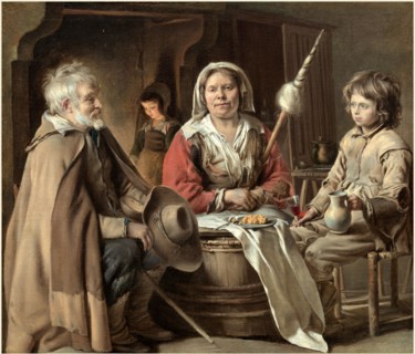 Louis Le Nain, French (c. 1600-1603-1648), Peasant Interior, c. 1645, oil on canvas