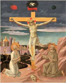 Pesellino, Italian (c. 1422-1457), The Crucifixion with Saint Jerome and Saint Francis, c.