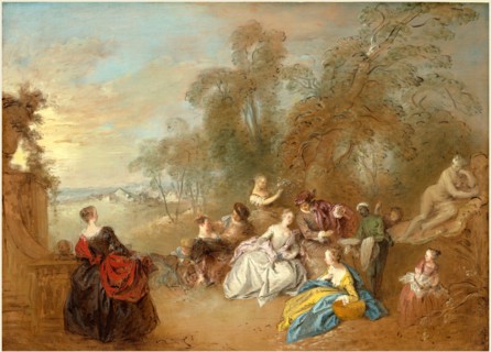 Jean-Baptiste Joseph Pater, French (1695-1736), On the Terrace, c. 1730-1735, oil on canvas