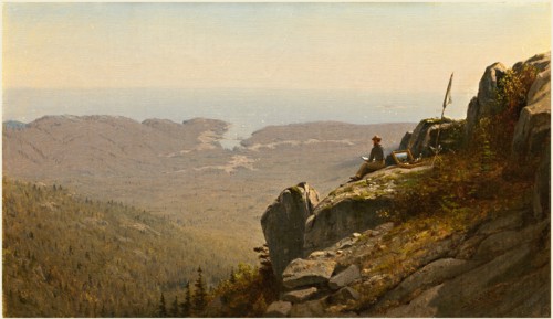Sanford Robinson Gifford, American (1823-1880), The Artist Sketching at Mount Desert, Maine,