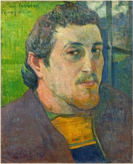 Paul Gauguin, French (1848-1903), Self-Portrait Dedicated to CarriÃ¨re, 1888 or 1889, oil on canvas