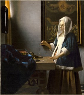 Vermeer, Woman Holding a Balance