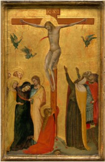 Attributed to Bernardo Daddi, Italian (active 1312-probably 1348), The Crucifixion, c. 1335,