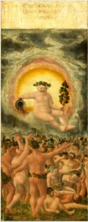 Workshop of Albrecht Altdorfer, The Rule of Bacchus [left panel], c. 1535, oil on hardboard