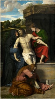 Moretto da Brescia, Italian (1498-1554), Pietà , 1520s, oil on panel