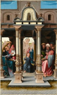 Bernard van Orley (Netherlandish, c. 1488-1541), Christ among the Doctors [obverse], c. 1513, oil