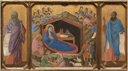 Duccio di Buoninsegna, Italian (c. 1255-1318), The Nativity with the Prophets Isaiah and Ezekiel,