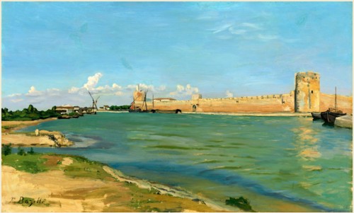 Frédéric Bazille, French (1841-1870), The Ramparts at Aigues-Mortes, 1867, oil on canvas