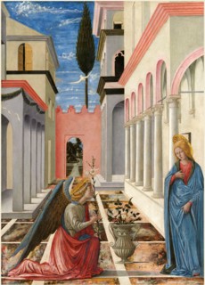 Fra Carnevale, Italian (active c. 1445-1484), The Annunciation, c. 1445-1450, tempera on panel