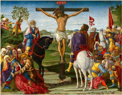 Benvenuto di Giovanni, The Crucifixion, Italian, 1436-before 1517, probably 1491, tempera on panel