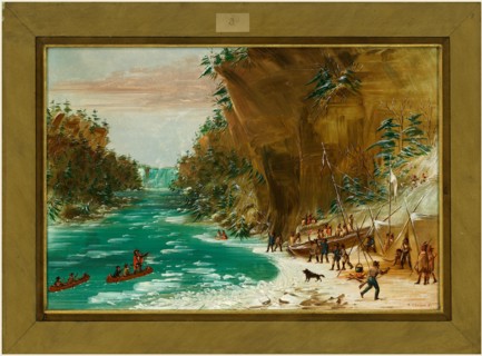 George Catlin, The Expedition Encamped below the Falls of Niagara.  January 20, 1679, American,