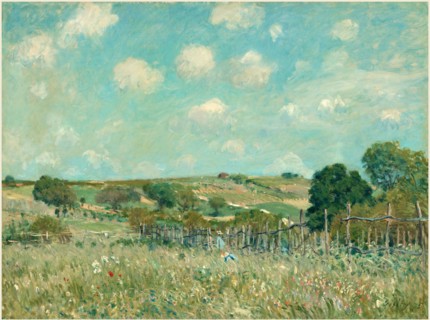 Alfred Sisley, Meadow, French, 1839-1899, 1875, oil on canvas