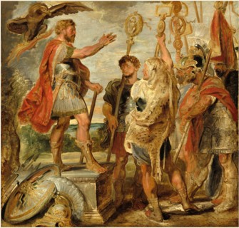 Sir Peter Paul Rubens, Decius Mus Addressing the Legions, Flemish, 1577-1640, probably 1616, oil on
