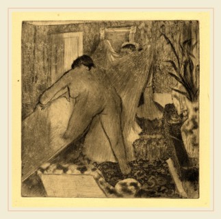 Edgar Degas, Leaving the Bath (La sortie du bain), French, 1834-1917, c. 1879-1880, electric