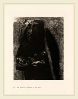Odilon Redon, C'est le Diable, French, 1840-1916, 1888, lithograph on chine collé