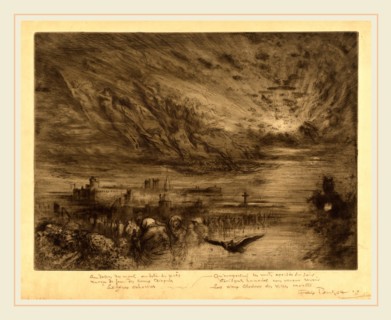 Félix-Hilaire Buhot, Les Esprits des Villes Mortes (Spirits from the Cities of the Dead), French,