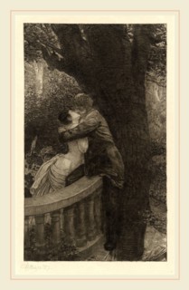 Max Klinger, In the Park (Im Park): pl.4, German, 1857-1920, 1878, etching