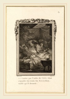 Louis Binet after Jean-Michel Moreau, La Famine par l'ordre de CérÃ¨s vient répandre son venin sur