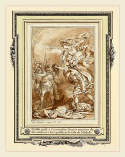 Charles Monnet, Perseus Turning Phinneas to Stone with the Head of Medusa, French, 1732-after 1808,